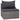 4-delige Loungeset met kussens poly rattan grijs