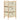 Opbergmeubel met 3 stoffen manden cederhout beige