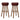 Barstoelen 2 st kunstleer bruin