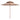 Parasol dubbeldekker met houten paal 270 cm taupe