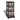 Opbergkast met 3 weefmanden hout bruin