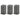 3-delige Schanskorfset 25x25x50 cm gegalvaniseerd draad