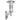 Pagode vormige RVS wandlamp met bewegingssensor