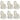 Bruiloft Stoelhoes Crème (6 stuks)