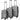 3-delige Kofferset hard 45,5/55/66 cm zilverkleurig