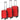 3-delige Kofferset hard 45,5/55/66 cm rood
