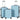 3-delige Harde kofferset ABS blauw