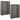 Kledingkasten opvouwbaar 2 st 110x45x175 cm stof grijs