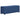 Bankje met opbergvak 116 cm polyester blauw