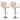 Barstoelen 2 st stof crème