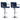 Barstoelen 2 st stof blauw