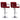 Barstoelen 2 st stof wijnrood