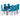 7-delige Eethoek blauw