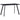 Eettafel 120x60x75 cm gehard glas zwart