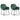 Eetkamerstoelen 2 st fluweel groen