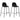 Barstoelen 2 st stof zwart