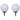Tuinpadlampen 2 st met grondpin LED 40 cm