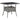 Tuintafel poly rattan en glas grijs