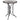 Bistrotafel mozaïek 60 cm keramiek grijs