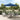 Zweefparasol met LED en stalen paal 300 cm azuurblauw
