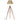 Vloerlamp driepoot 141 cm massief teakhout honingbruin en grijs