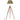 Vloerlamp driepoot 141 cm massief teakhout honingbruin en zwart