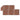 Schuttingset 5 vierkant en 1 schuin 965x186 cm HKC bruin