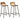 Barstoelen 2 st massief mangohout