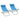 Klapstoelen 2 st staal blauw