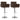 Barstoelen 2 st kunstleer bruin
