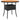 Tuintafel Ø80x75 cm acaciahout en poly rattan zwart