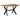 Eettafel 140x70x75 cm massief hout met honingkleurige afwerking