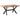 Eettafel 160x80x75 cm massief hout met honingkleurige afwerking