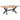 Eettafel 180x90x75 cm massief hout met honingkleurige afwerking