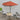 Balkonparasol half met aluminium paal 270x144x222 cm terracotta