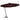 Zweefparasol met paal 3,5x2,9 m massief vurenhout bordeauxrood