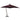 Zweefparasol met paal 3x3 m massief vurenhout bordeauxrood