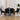 Eetkamerstoelen 6 st stof zwart