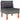 Middenbank poly rattan en massief eucalyptushout