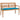 Bank Batavia met blauw kussen 120 cm massief teakhout