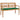 Bank Batavia met groen kussen 120 cm massief teakhout