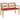Bank Batavia met rood kussen 120 cm massief teakhout
