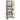 Latwerk met schappen 55x30x140 cm massief vurenhout grijs