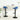 Barkrukken 2 st fluweel blauw