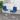 Eetkamerstoelen 2 st draaibaar stof blauw
