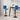 Barkrukken 2 st fluweel blauw
