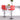 Barstoelen 2 st kunstleer rood