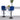 Barkrukken 2 st stof blauw