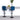Barkrukken 2 st fluweel blauw