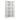 Vitrinekast 90x40x180 cm staal en gehard glas wit